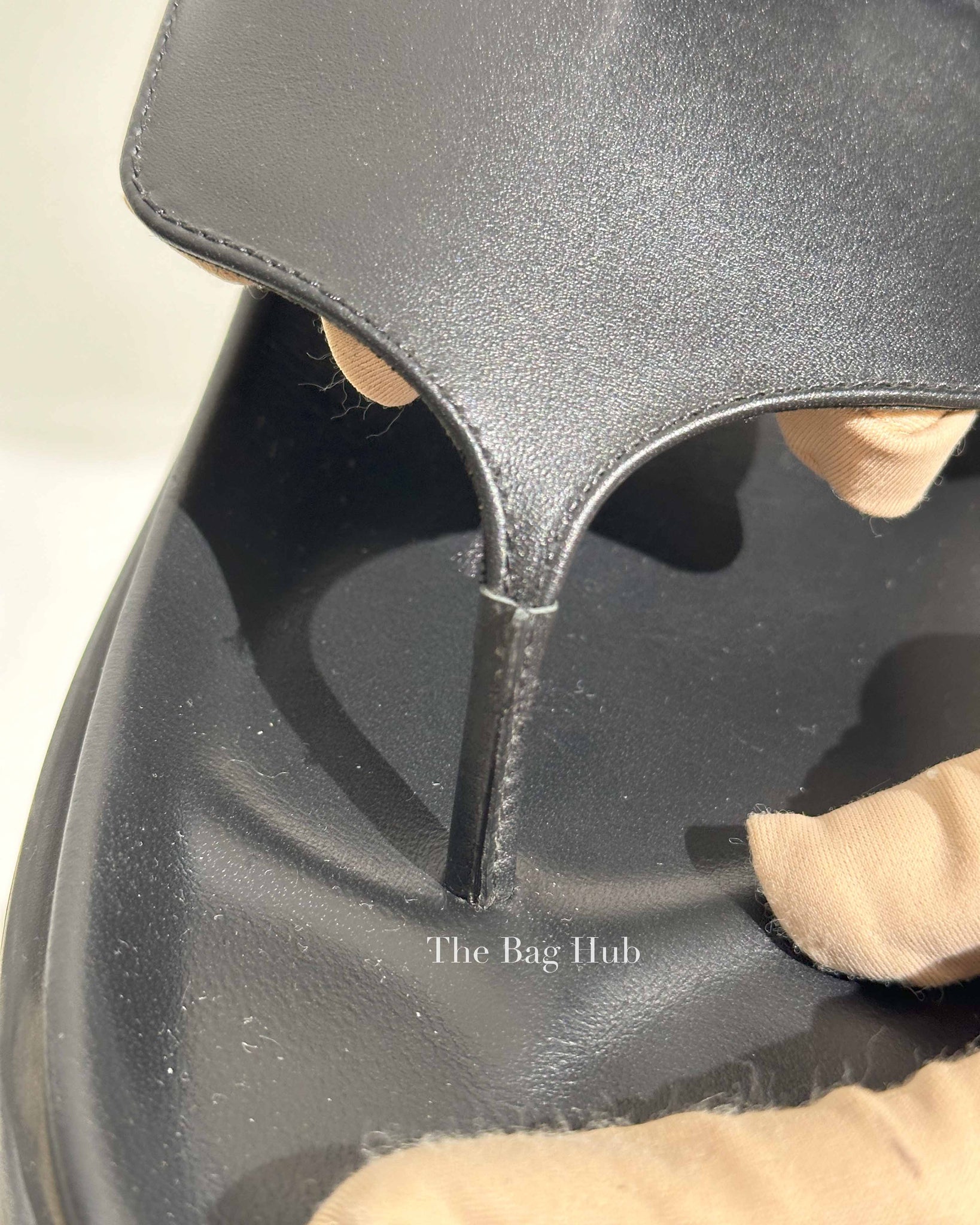 Hermes Black Calfskin Empire Sandals Size 40