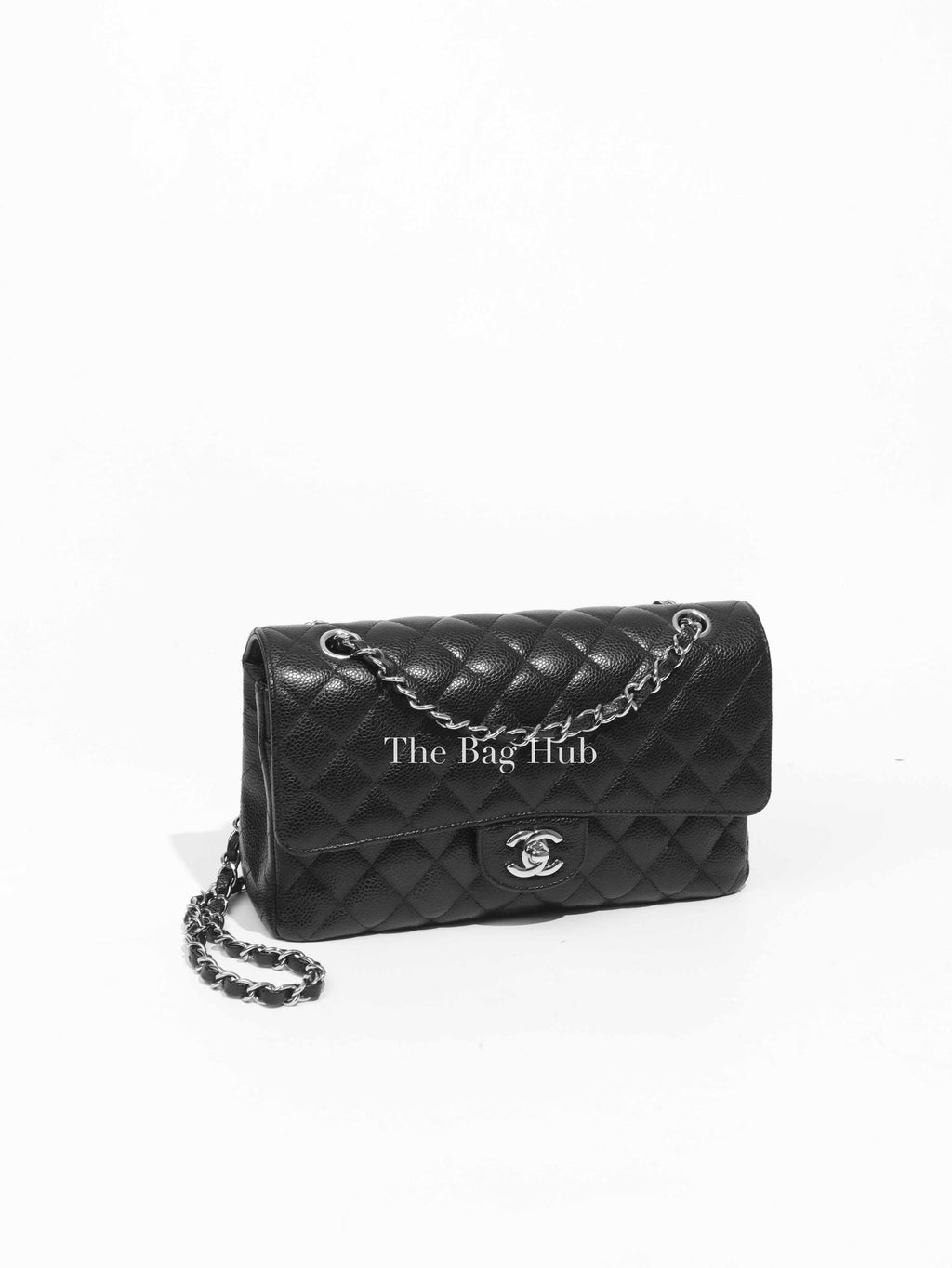 Chanel Black Caviar Medium Double Flap Bag SHW