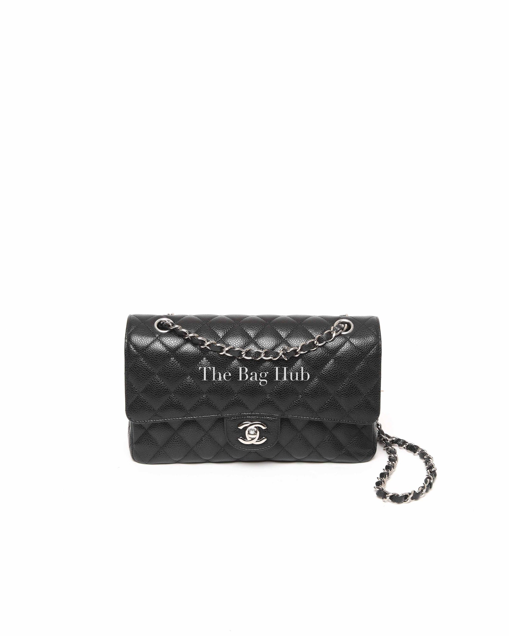 Chanel Black Caviar Medium Double Flap Bag SHW