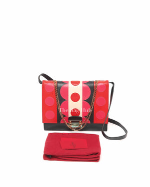 Valentino Black Deep Rose Leather Carmen Shoulder Bag