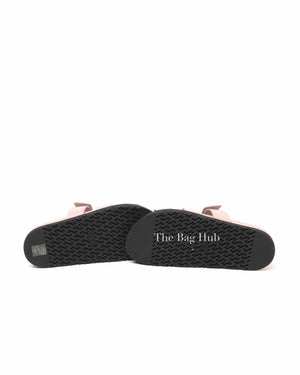 Hermes Rose Porcelaine Suede Chypre Sandals Size 37.5