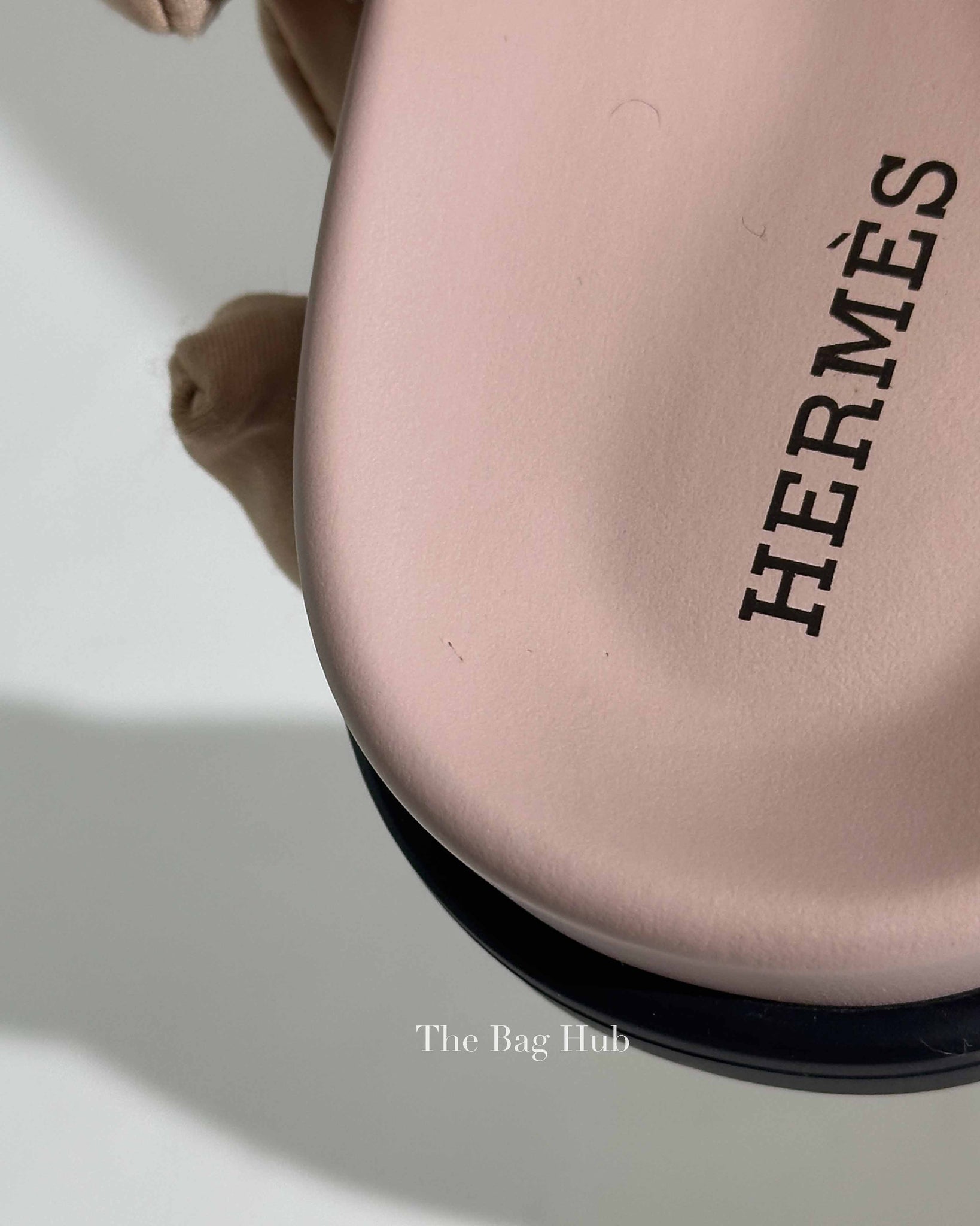 Hermes Rose Porcelaine Suede Chypre Sandals Size 37.5