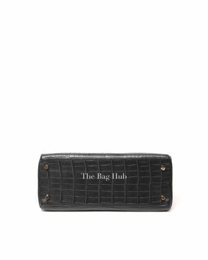 Hermes Noir Matte Niloticus Crocodile Kelly 28 Handbag GHW