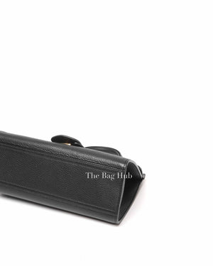 Gucci Black Leather GG Marmont Top Handle Bag