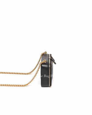 Chanel Black Caviar Boy Zip Around Wallet on Chain GHW