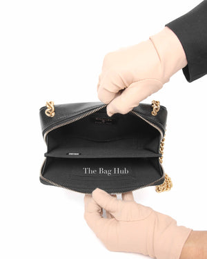 Chanel Black Caviar Boy Zip Around Wallet on Chain GHW