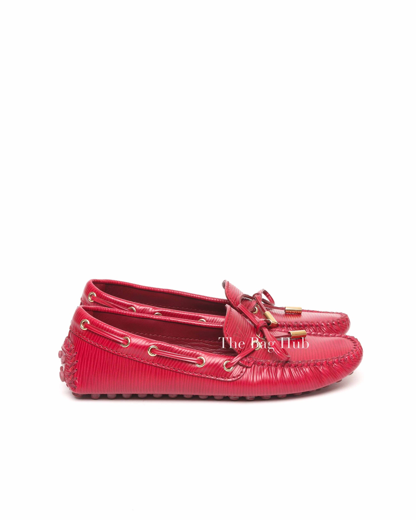 Louis Vuitton Red Epi Gloria Loafers Size 35