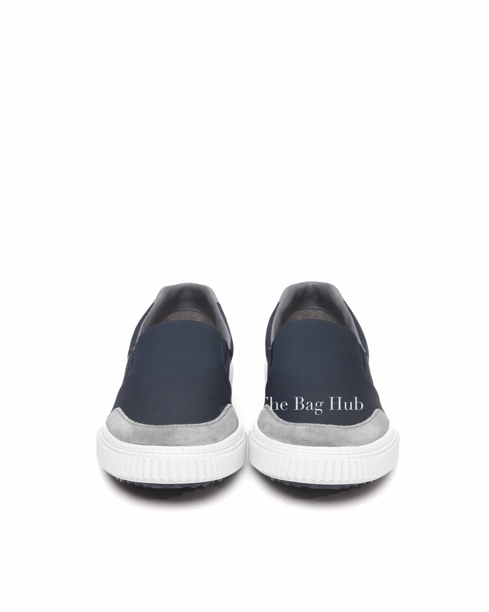 Prada Night Chrome Suede/Nylon Slip-On Men's Sneakers Size 9.5 4D3475