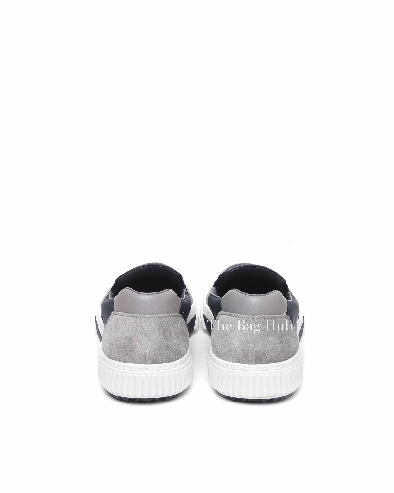 Prada Night Chrome Suede/Nylon Slip-On Men's Sneakers Size 9.5 4D3475