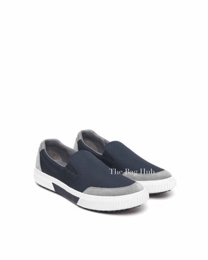 Prada Night Chrome Suede/Nylon Slip-On Men's Sneakers Size 9.5 4D3475
