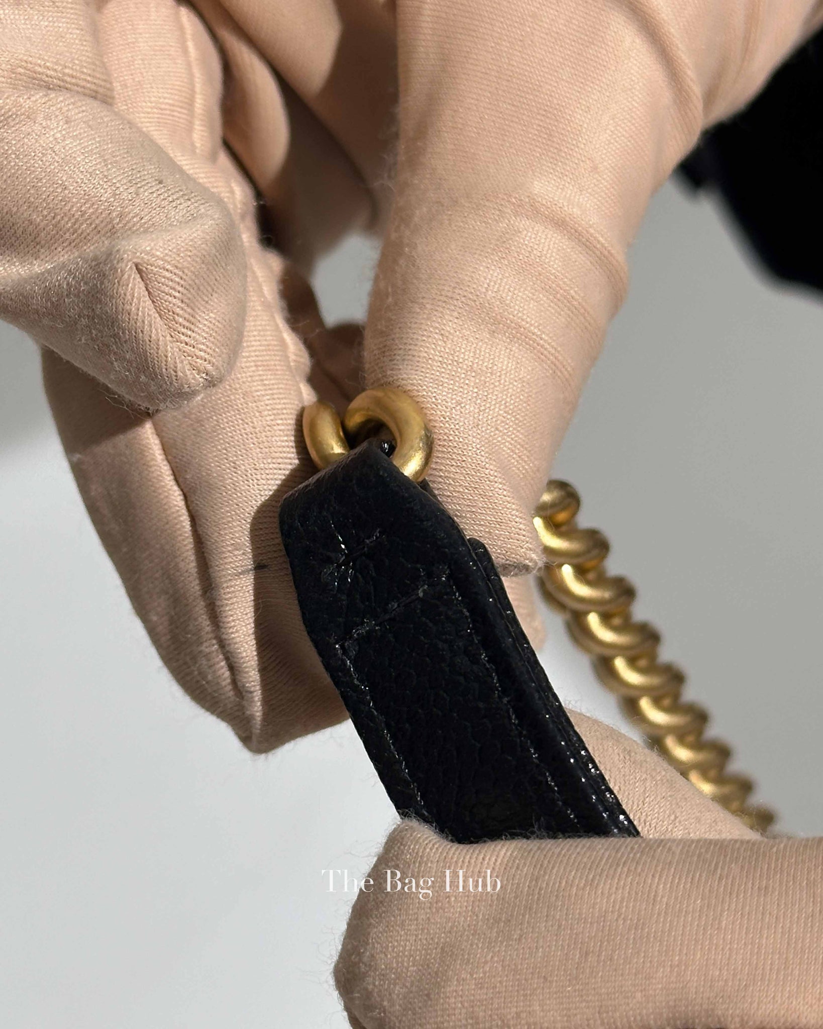 Chanel Black Caviar Boy Zip Around Wallet on Chain GHW