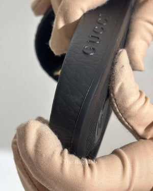 Gucci Red Guccissima Rubber Slides Size 34