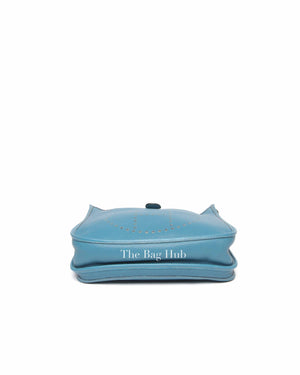 Hermes Blue Leather Evelyne PM Bag PHW