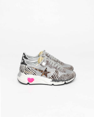 Golden Goose Light Grey/White BLA Running Sole Spezzata Size 36