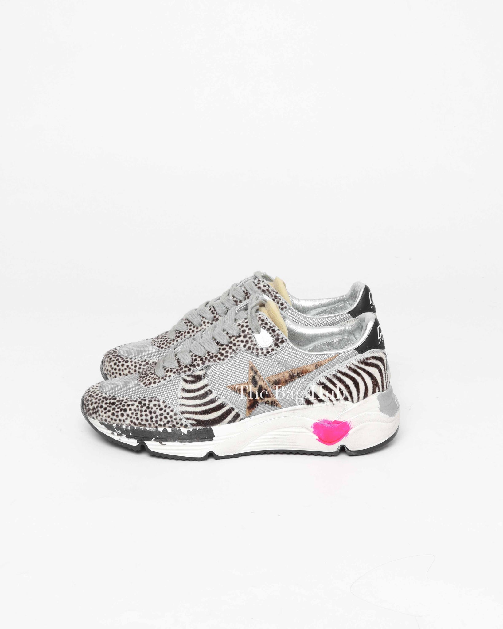 Golden Goose Light Grey/White BLA Running Sole Spezzata Size 36