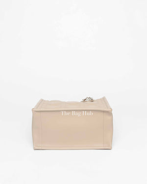 Dior Powder Beige Macrocannage Calfskin Small Book Tote Bag