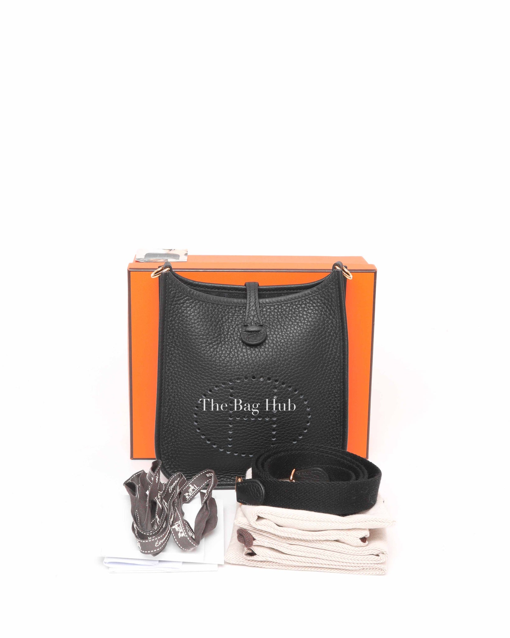 Hermes Noir Clemence Evelyne TPM Bag GHW