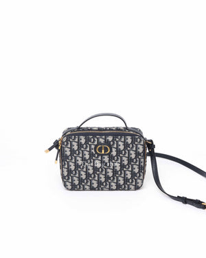 Dior Blue Oblique Jacquard 30 Montaigne Box Bag