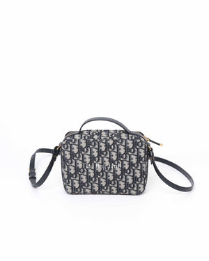 Dior Blue Oblique Jacquard 30 Montaigne Box Bag