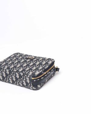 Dior Blue Oblique Jacquard 30 Montaigne Box Bag