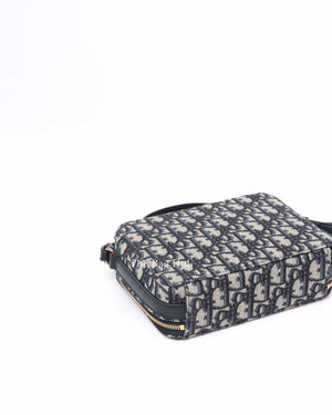Dior Blue Oblique Jacquard 30 Montaigne Box Bag