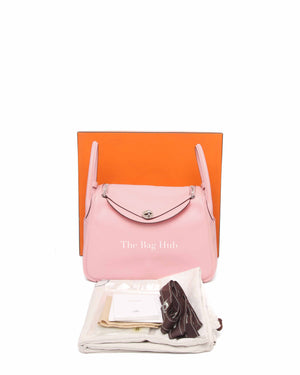 Hermes Rose Sakura Swift Leather Lindy 30