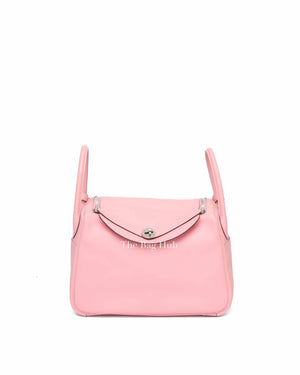 Hermes Rose Sakura Swift Leather Lindy 30
