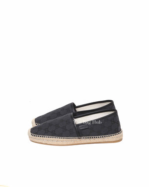 Gucci Black Canvas GG Supreme Men's Espadrille Size 40(EU)