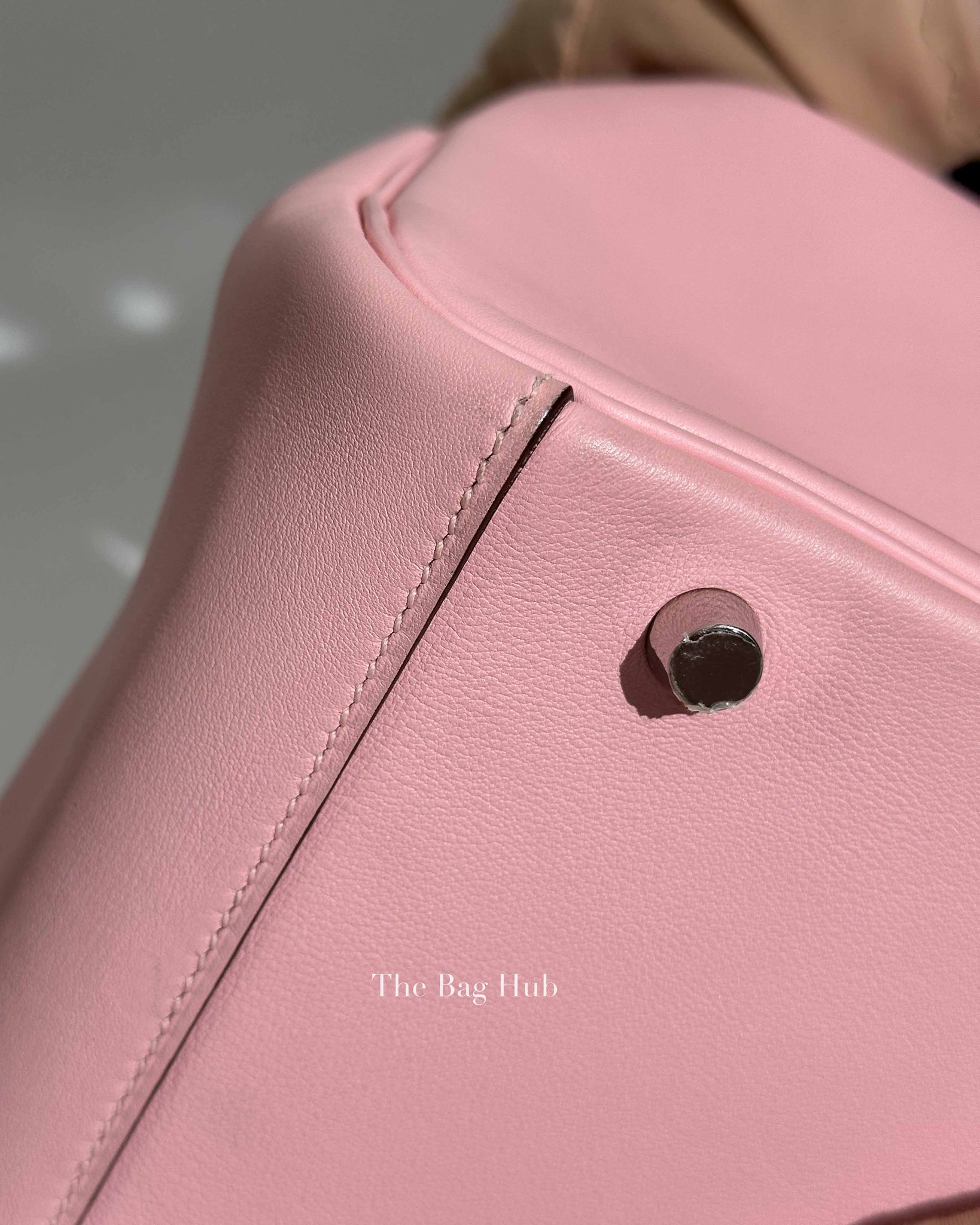 Hermes Rose Sakura Swift Leather Lindy 30