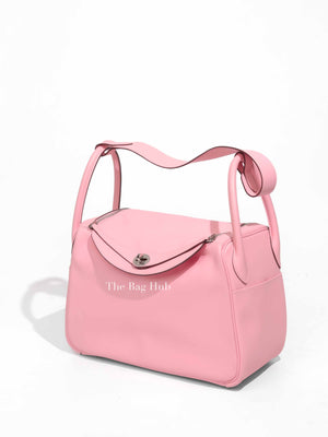 Hermes Rose Sakura Swift Leather Lindy 30