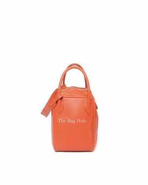 Hermes Orange Clemence Lindy 30 Bag PHW