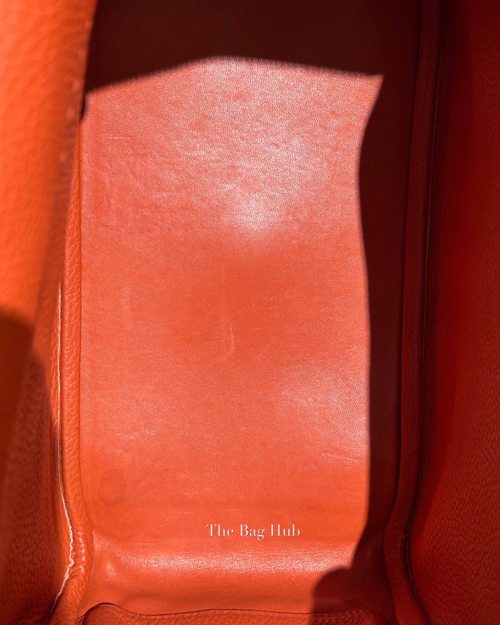 Hermes Orange Clemence Lindy 30 Bag PHW