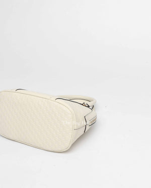 Gucci Off White Leather Microguccissima Mini Dome Satchel Bag