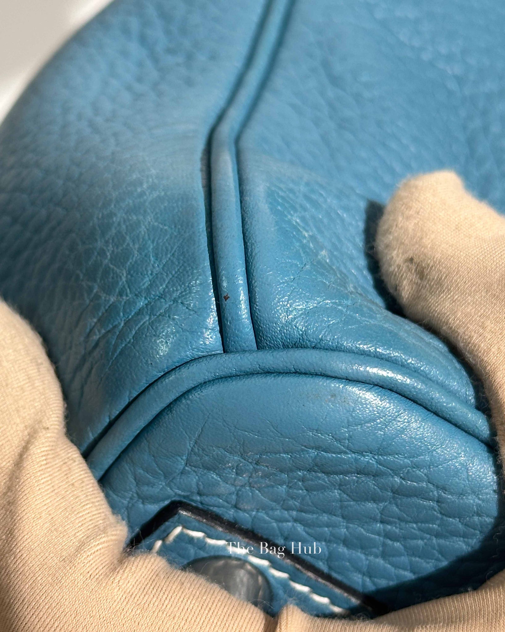 Hermes Blue Jean Clemence Birkin 30 Bag PHW