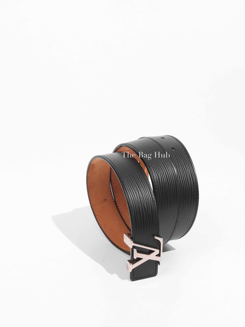 Louis Vuitton Black Epi Leather Initials Belt Size 85