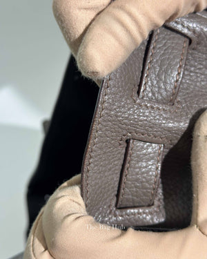 Hermes Etoupe Clemence Kelly 32 Bag PHW