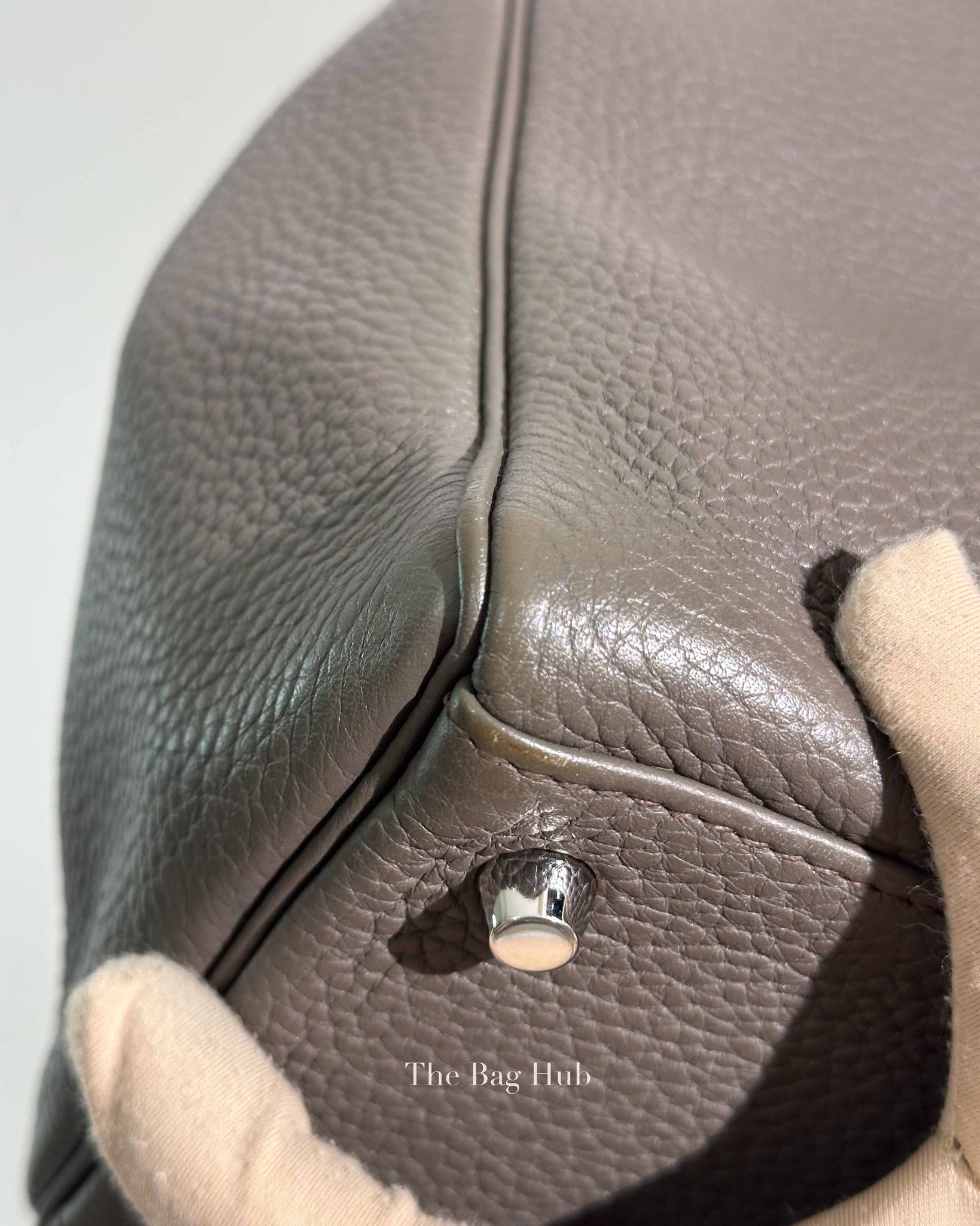 Hermes Etoupe Clemence Kelly 32 Bag PHW