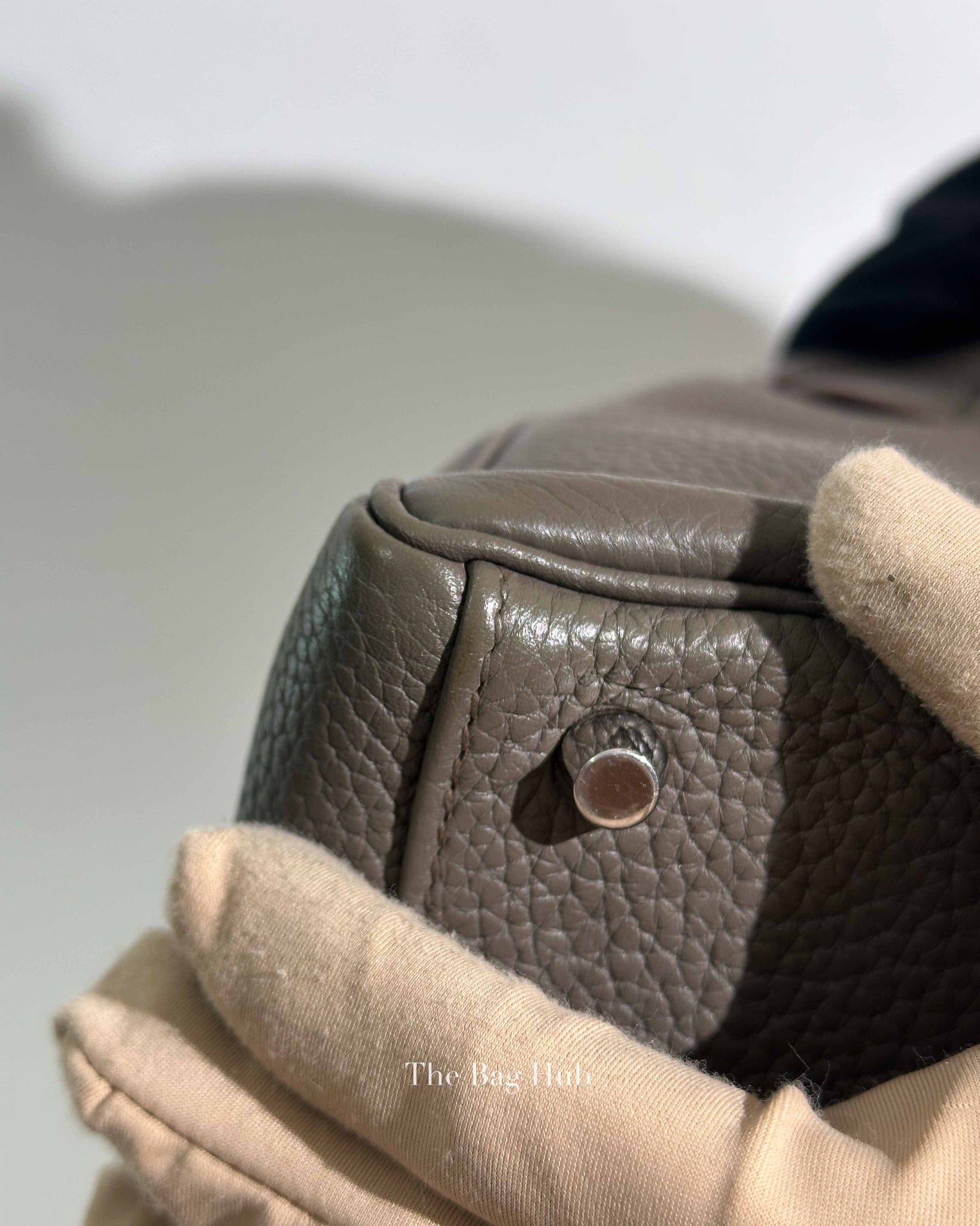 Hermes Etoupe Clemence Kelly 32 Bag PHW