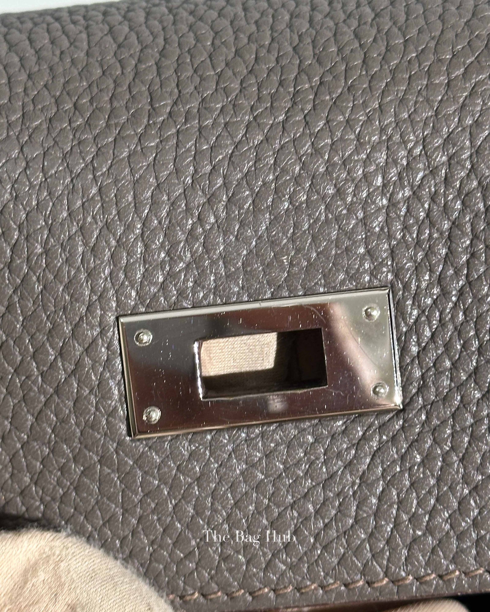 Hermes Etoupe Clemence Kelly 32 Bag PHW