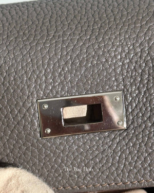 Hermes Etoupe Clemence Kelly 32 Bag PHW