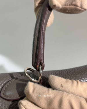Hermes Etoupe Clemence Kelly 32 Bag PHW