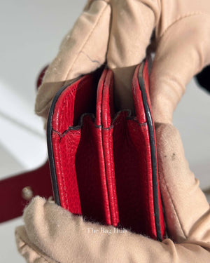 Gucci Red Leather Dollar Interlocking G Small Shoulder Bag