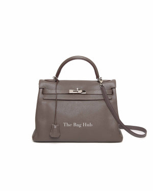 Hermes Etoupe Clemence Kelly 32 Bag PHW