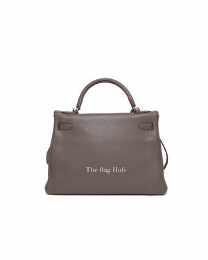 Hermes Etoupe Clemence Kelly 32 Bag PHW