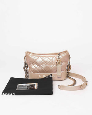 Chanel Iridescent Beige Aged Calfskin Small Gabrielle Bag