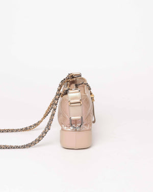Chanel Iridescent Beige Aged Calfskin Small Gabrielle Bag