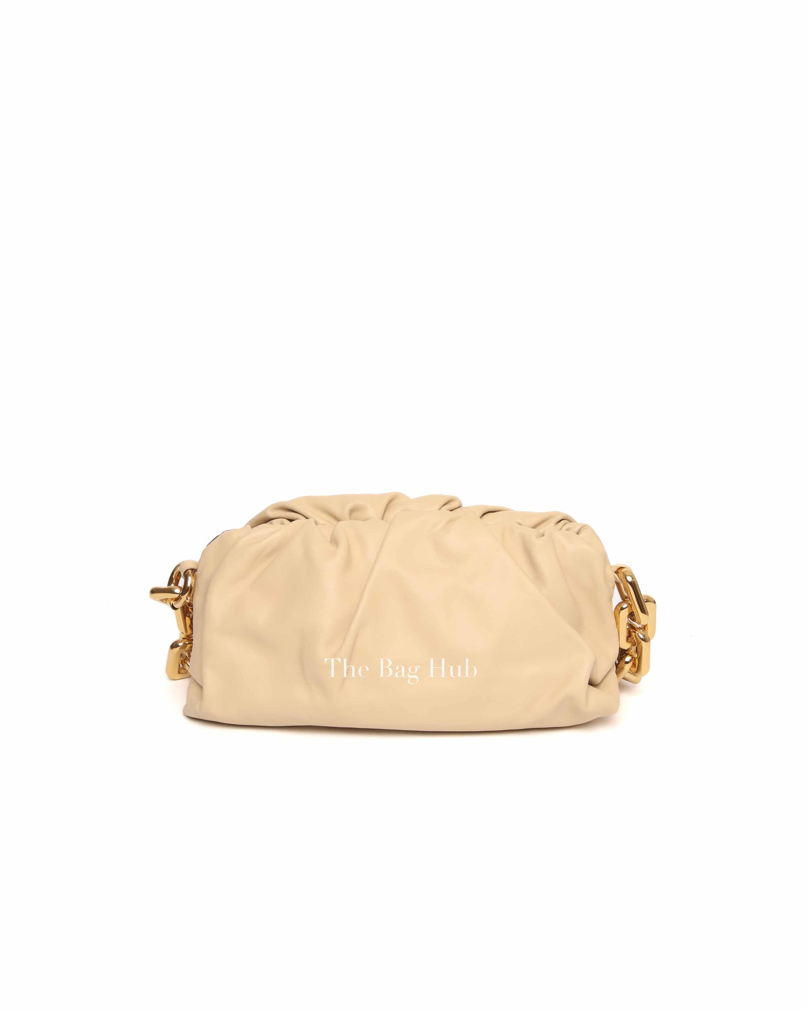 Bottega Veneta Beige Leather The Chain Pouch Bag Designer Brand Authentic Bottega Veneta The Bag Hub