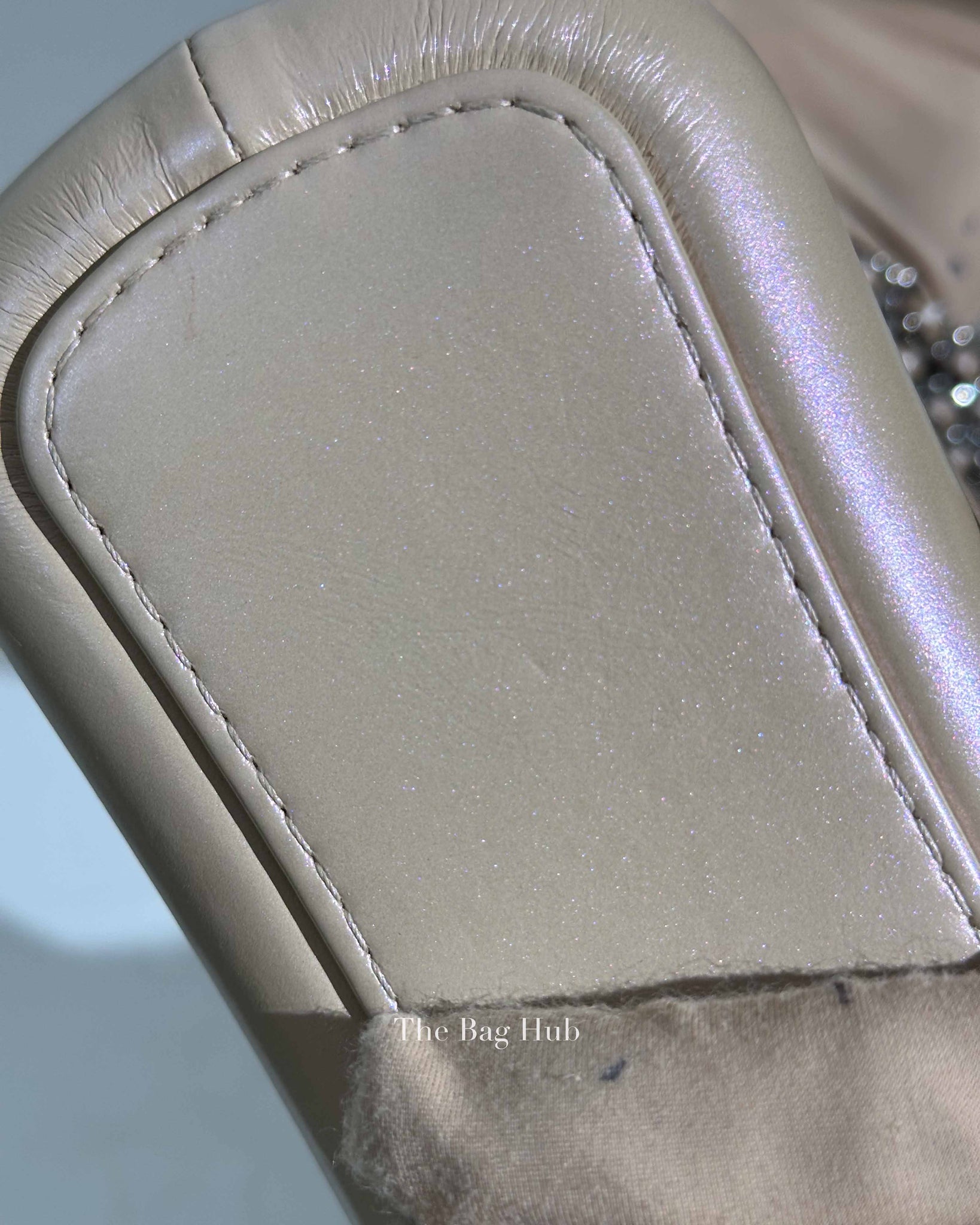 Chanel Iridescent Beige Aged Calfskin Small Gabrielle Bag