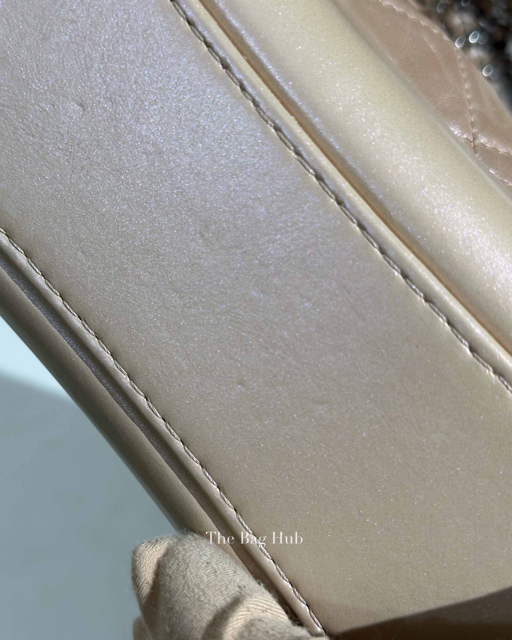 Chanel Iridescent Beige Aged Calfskin Small Gabrielle Bag