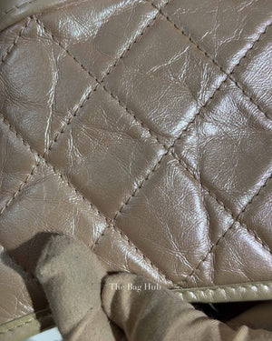 Chanel Iridescent Beige Aged Calfskin Small Gabrielle Bag